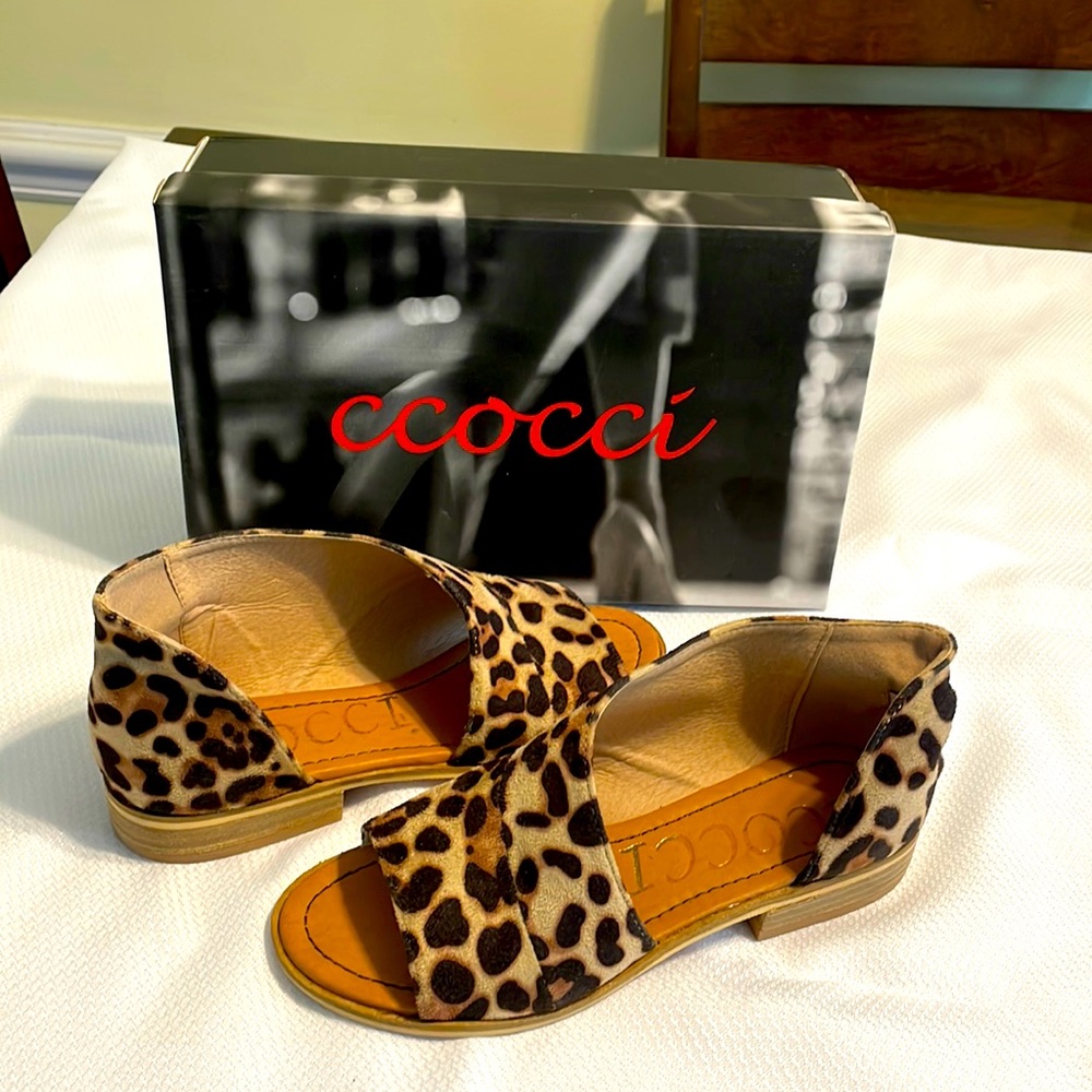 Cocci 6.5 Adele Leopard.  Worn. Excellent condition.